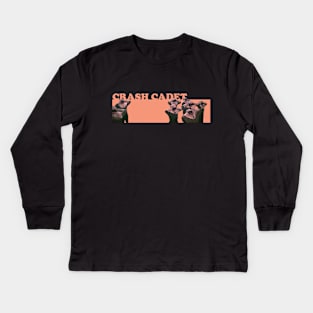 Crash Cadet - Ears Covered Kids Long Sleeve T-Shirt